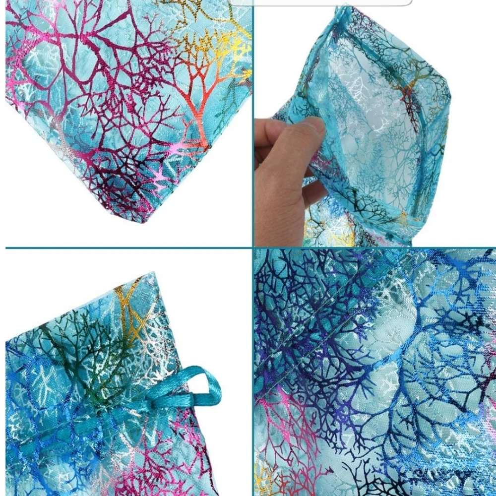 ✅️50 ct 8x12 inch Organza Satin Drawstring Bags